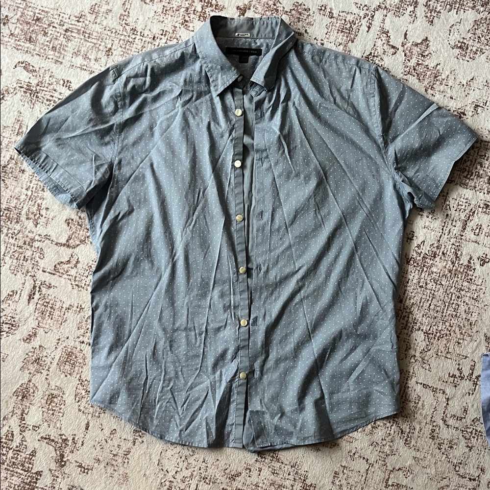 John Varvatos Blue Button-Down Shirt